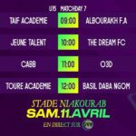 SUIVEZ EN DIRECT LA 7EME JOURNEE DE LA 2EME EDITION DU TOURNOI GLOBAL CUP: U15 – STADE MUNICIPAL DE NIAKOULRAB – DAKAR