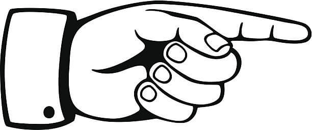 Pointing hand sign