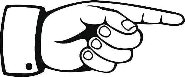Pointing hand sign