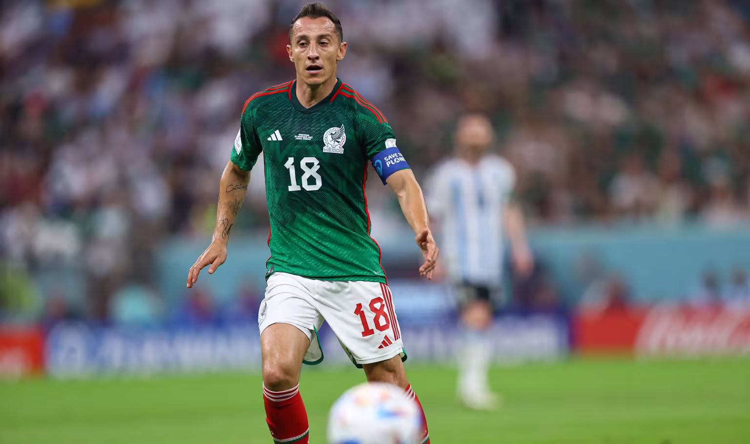 Andres Guardado playing for Mexico