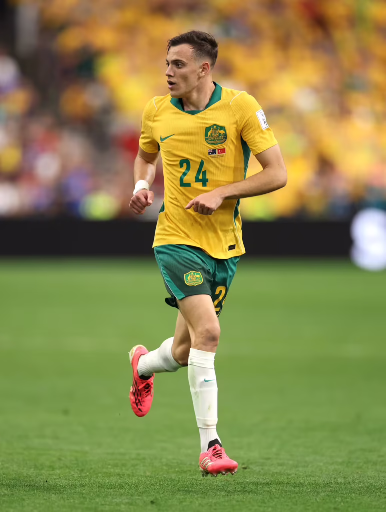 Paul Okon Engstler of Australia in action during the FIFA World Cup 2026 Group D match between Australia and Turkiye