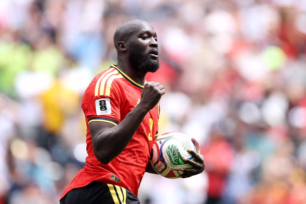 Romelu Lukaku 9 of Belgium celebrates an own goal by Mohamed Hany 3 of Egypt during the FIFA World Cup 2026 Group G match between Belgium and Egypt